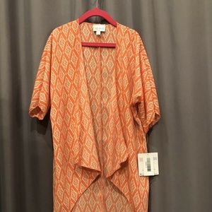LuLaRoe Kids Bianka 2 (Fit Size 6-10) Orange Ivory